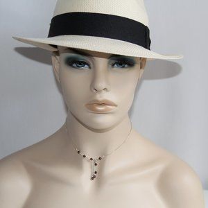 Sterling Silver Garnet Bead Gemstone Necklace